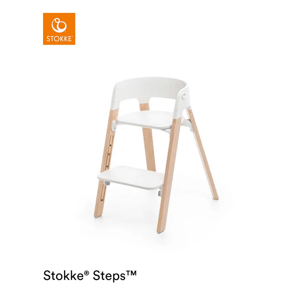 Chaise Steps™ Blanc / Naturel De Stokke® 3 Chaise Steps™ Blanc / Naturel De Stokke®