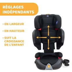 Siège Auto Oasys Evo 2-3 Fix Plus Jet Black De Chicco -Magasin De Produits Pour Bébés 01090361 5