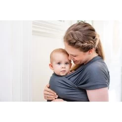 Écharpe De Portage Extensible Tricot-Slen Bambou Bio Smokey Grey De Babylonia -Magasin De Produits Pour Bébés 01099086 3