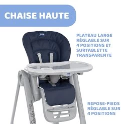 Chaise Haute Polly Magic Relax 4 Roues India Ink De Chicco -Magasin De Produits Pour Bébés 01107880 3
