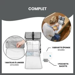 Sac à Dos à Langer Le Sancy Smokey De Babymoov -Magasin De Produits Pour Bébés 01109376 5