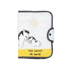Pluche Et Pompon Protège Carnet De Santé Blanc/Jaune De Sauthon Baby's Sweet Home