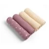 Lot De 4 Langes Rose Douceur 110 X 110 Cm De P'tit Bisou -Magasin De Produits Pour Bébés 01147685 1