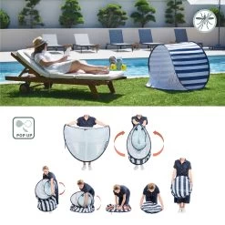 Tente Anti-UV Haute Protection 50+ Marinière Bleu De Babymoov -Magasin De Produits Pour Bébés 01148352 4