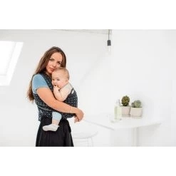 Écharpe De Portage Extensible Coton Biologique Tricot-Slen Design Black Diamond De Babylonia -Magasin De Produits Pour Bébés 01151290 3