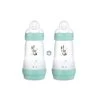 Lot De 2 Biberons Easy Start Anti-colique Débit 2 Aqua 260 Ml De Mam