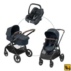 Poussette Thia Air 2 Avec Cabriofix I-Size Essential Graphite De Maxi-Cosi