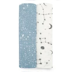 Lot De 2 Maxi-Langes Mousseline Cosmic Galaxy De Aden + Anais Essentials