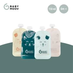 Lot De 20 Gourdes Réutilisables Isy Pouches 150 Ml De Babymoov -Magasin De Produits Pour Bébés 01172518 3