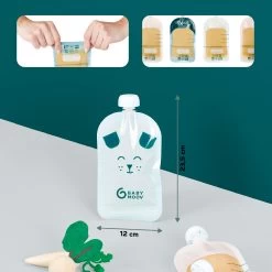 Lot De 20 Gourdes Réutilisables Isy Pouches 150 Ml De Babymoov -Magasin De Produits Pour Bébés 01172518 5