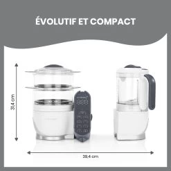 Pack Batch Cooking Nutribaby(+) & 3 Babybols 250mL Blanc De Babymoov -Magasin De Produits Pour Bébés 01174504 8