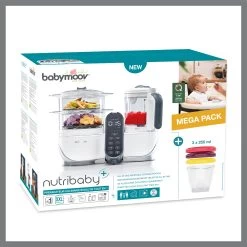 Pack Batch Cooking Nutribaby(+) & 3 Babybols 250mL Blanc De Babymoov -Magasin De Produits Pour Bébés 01174504 9