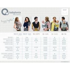 Écharpe De Portage Tricot-Slen Organic Extensible Bio Taupe 540 Cm De Babylonia -Magasin De Produits Pour Bébés 4249032 1