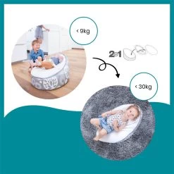 BabyMoov Transat évolutif Doomoo Nid - Flower Argent -Magasin De Produits Pour Bébés PCHO2M NoColor 2 X