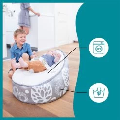 BabyMoov Transat évolutif Doomoo Nid - Flower Argent -Magasin De Produits Pour Bébés PCHO2M NoColor 4 X
