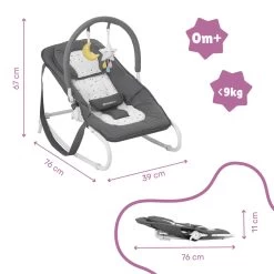 Badabulle Transat Easy - Moonlight -Magasin De Produits Pour Bébés PEVFG2 NoColor 6 X